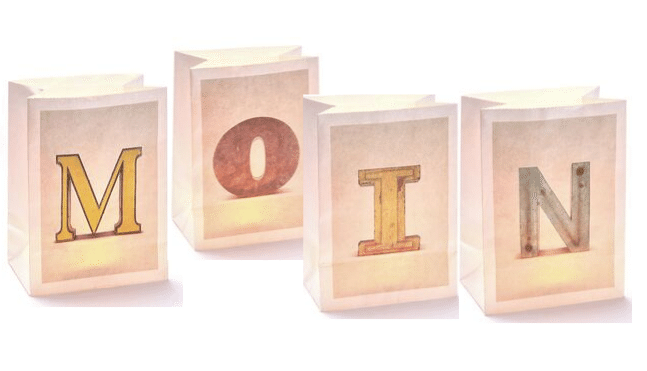 Lichttüten Buchstaben A - Z