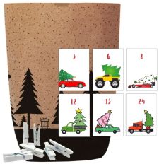 Adventskalender Set X-MAS WALD BAUMTRANSPORT