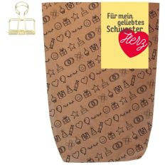 Geschenktüte SCHWESTERHERZ - zum Befüllen