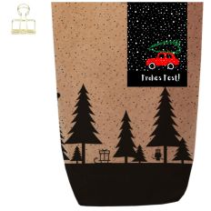 Geschenktüte X-MAS WALD - FROHES FEST! AUTO - zum Befüllen