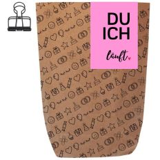 Geschenktüte DU ICH LÄUFT - rosa - zum Befüllen