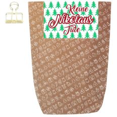 Geschenktüte X-MAS ICON - KLEINE NIKOLAUS TÜTE - zum Befüllen