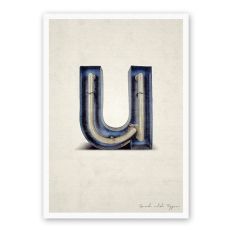 Postkarte Buchstabe U