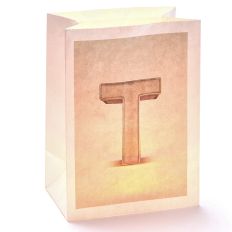 Lichttüte Buchstabe T