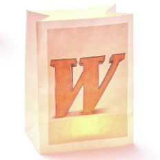 Lichttüte Buchstabe W
