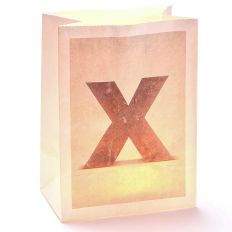 Lichttüte Buchstabe X