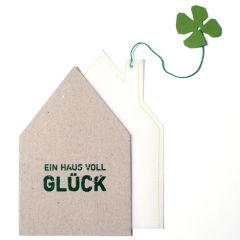 Grußkarte Hauspost KLEE - EIN HAUS VOLL GLÜCK