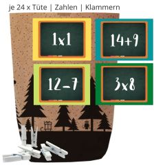 Adventskalender Set X-MAS WALD RECHENAUFGABEN