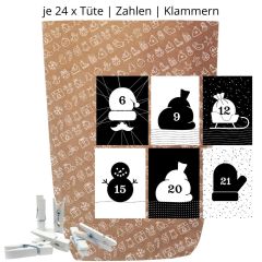 Adventskalender Set X-MAS ICON BLACK & WHITE