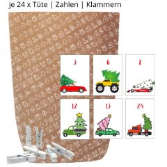 Adventskalender Set X-MAS ICON BAUMTRANSPORT