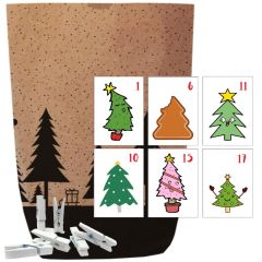 Adventskalender Set X-MAS WALD WEIHNACHTSBÄUME