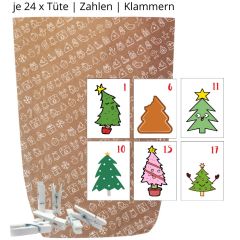 Adventskalender Set X-MAS ICON WEIHNACHTSBÄUME