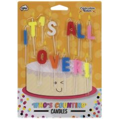 Buchstabenkerzen IT`S ALL OVER!