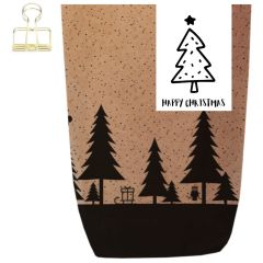 Geschenktüte X-MAS WALD - HAPPY CHRISTMAS BAUM - zum Befüllen
