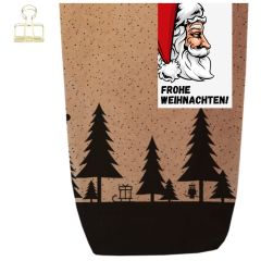 Geschenktüte X-MAS WALD - FROHE WEIHNACHTEN! WEIHNACHTSMANN - zum Befüllen
