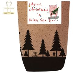 Geschenktüte X-MAS WALD - MERRY CHRISTMAS & HNY - zum Befüllen
