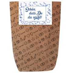 Mitgebseltüte DA WARST - blau - zum selber Befüllen