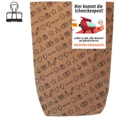 Geschenktüte SCHNECKENPOST NACHTRÄGLICHE GLÜCKWÜNSCHE - zum Befüllen
