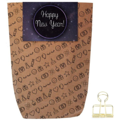 Geschenktüte HAPPY NEW YEAR  WELTALL - zum Befüllen