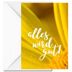 Geschenktüte + Grußkarte ALLES WIRD GUT! - zum Befüllen