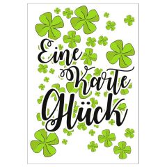 Personalisierbare Grußkarte EINE KARTE GLÜCK