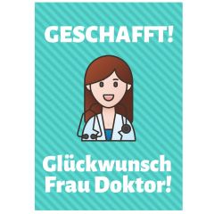 Geschenktüte GLÜCKWUNSCH FRAU DOKTOR! - zum Befüllen