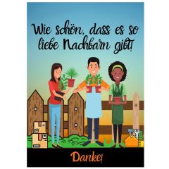 Geschenktüte DANKE LIEBE NACHBARN - zum Befüllen