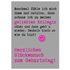 Minicard GLÜCKWUNSCH KOLLEGIN!