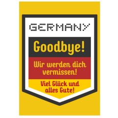 Geschenktüte für Auswanderer GOODBYE! - zum Befüllen