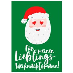 Geschenktüte X-MAS WALD LIEBLINGSWEIHNACHTSMANN - zum Befüllen
