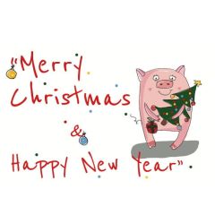 Geschenktüte X-MAS WALD - MERRY CHRISTMAS & HNY - zum Befüllen