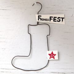 X-Mas Drahtornament SOCKE